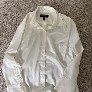 Banana Republic Cream Satin Shirt